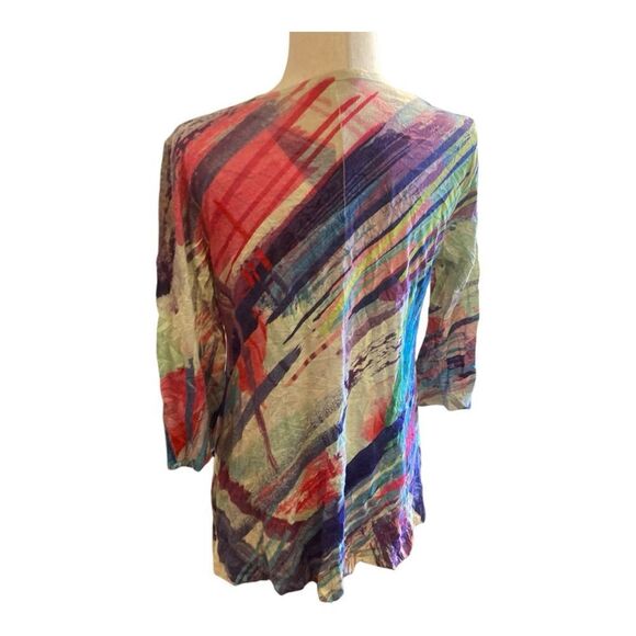 Jess & Jane Colorful Crinkle Tunic - Picture 2 of 8